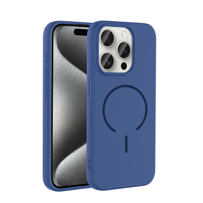 Apple iPhone 15 Pro Kılıf M-safe Şarj Özellikli Zore Meta Kapak - Zore