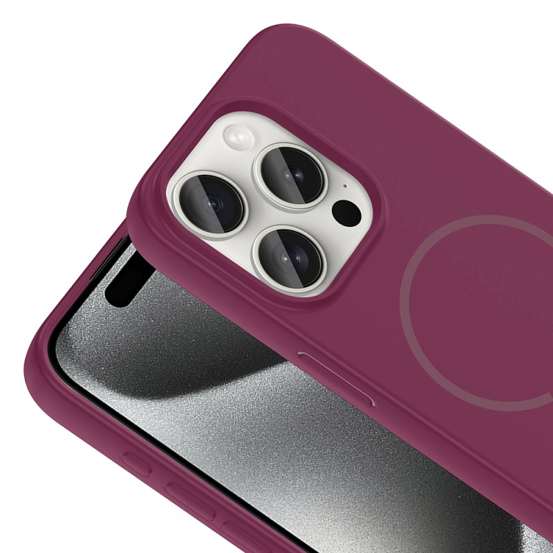 Apple iPhone 15 Pro Kılıf M-safe Şarj Özellikli Zore Meta Kapak - 20