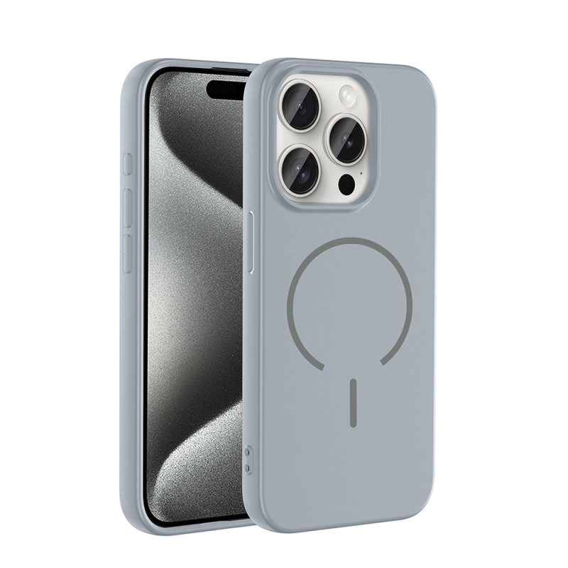 Apple iPhone 15 Pro Kılıf M-safe Şarj Özellikli Zore Meta Kapak - 4