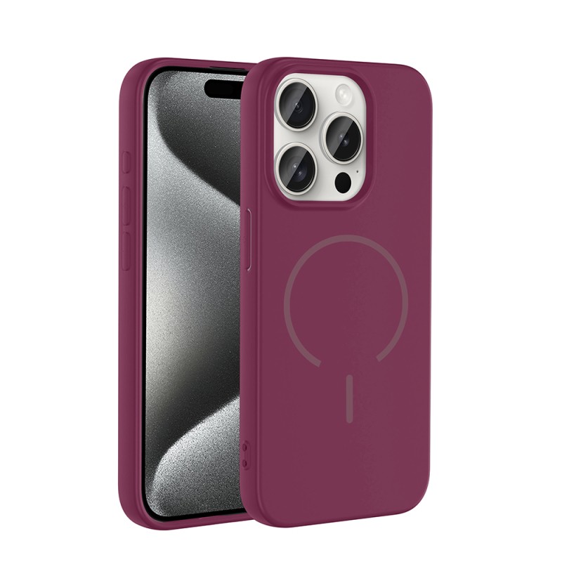 Apple iPhone 15 Pro Kılıf M-safe Şarj Özellikli Zore Meta Kapak - 8
