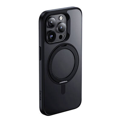 Apple iPhone 15 Pro Kılıf M-safe Şarj Özellikli 360° Dönebilen Benks Pop Stand Kapak - Benks