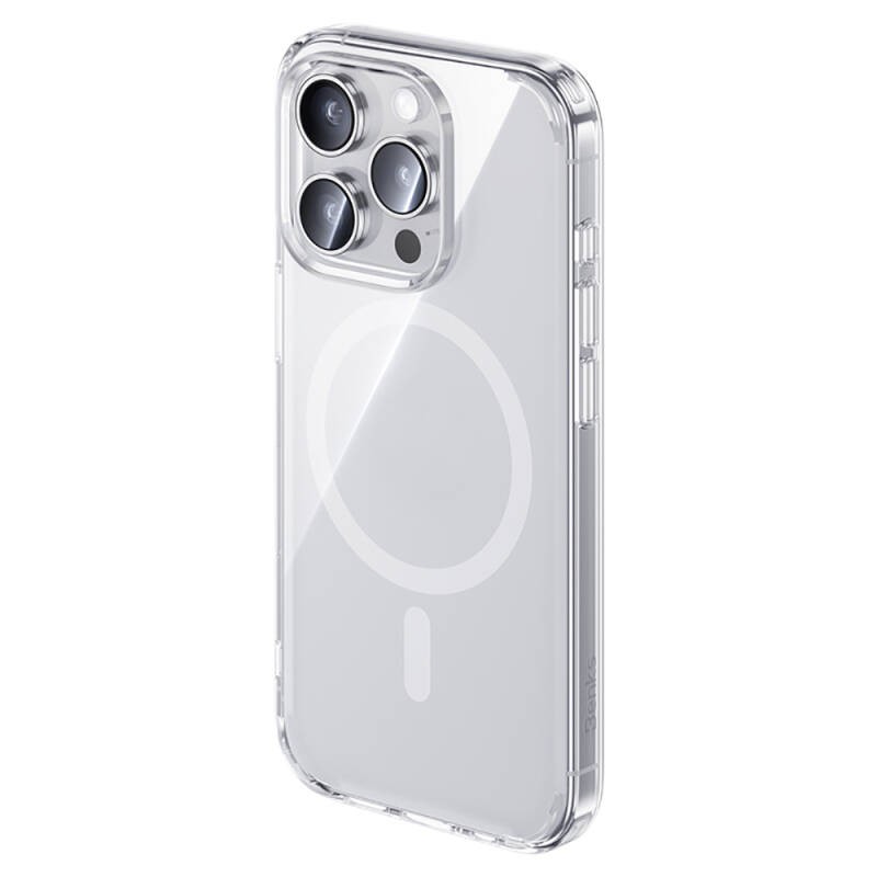 Apple iPhone 15 Pro Kılıf M-safe Şarj Özellikli Airbagli Şeffaf Benks LucentPro Serisi Kapak - 4