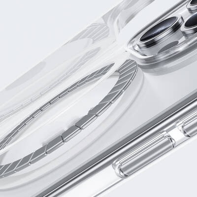 Apple iPhone 15 Pro Kılıf M-safe Şarj Özellikli Airbagli Şeffaf Benks LucentPro Serisi Kapak - 12