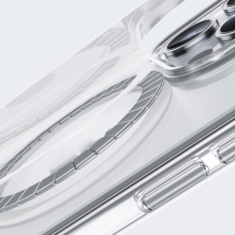 Apple iPhone 15 Pro Kılıf M-safe Şarj Özellikli Airbagli Şeffaf Benks LucentPro Serisi Kapak - 12