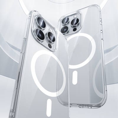 Apple iPhone 15 Pro Kılıf M-safe Şarj Özellikli Airbagli Şeffaf Benks LucentPro Serisi Kapak - 13