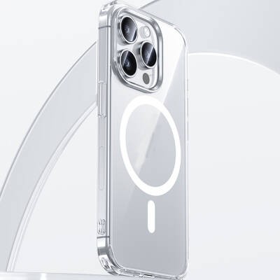 Apple iPhone 15 Pro Kılıf M-safe Şarj Özellikli Airbagli Şeffaf Benks LucentPro Serisi Kapak - 14