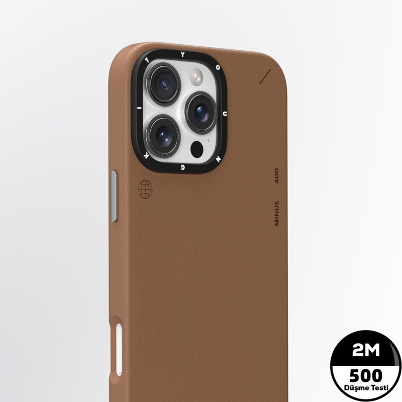 Apple iPhone 15 Pro Kılıf M-safe Şarj Özellikli Basit Mat Deri Desenli Youngkit Tech Fashion Serisi Kapak - 9