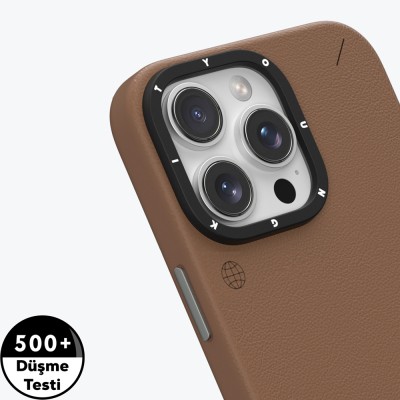 Apple iPhone 15 Pro Kılıf M-safe Şarj Özellikli Basit Mat Deri Desenli Youngkit Tech Fashion Serisi Kapak - 10