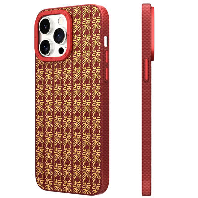 Apple iPhone 15 Pro Kılıf M-safe Şarj Özellikli Kevlar 1500D Youngkit Auspicious Loong Serisi Kapak - Youngkit