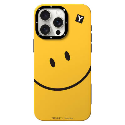 Apple iPhone 15 Pro Kılıf M-safe Şarj Özellikli Sunshine Tasarımlı Youngkit Daily Happy Serisi Kapak - Youngkit