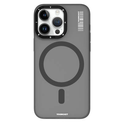 Apple iPhone 15 Pro Kılıf M-safe Şarj Özellikli Youngkit Hidden Sand Serisi Kapak - Youngkit