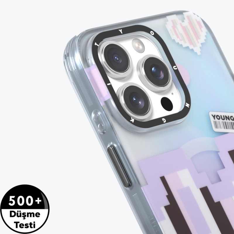 Apple iPhone 15 Pro Kılıf M-safe Şarj Özellikli Youngkit Love Serisi Kapak - 13