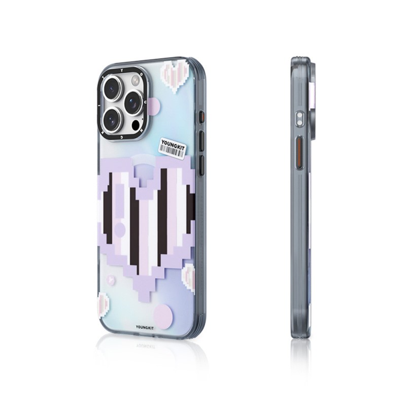 Apple iPhone 15 Pro Kılıf M-safe Şarj Özellikli Youngkit Love Serisi Kapak - 2