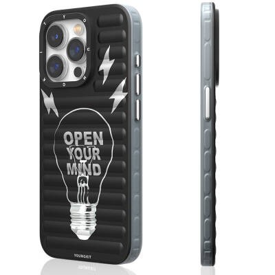 Apple iPhone 15 Pro Kılıf M-safe Şarj Özellikli Youngkit Open Mind Serisi Kapak - 5