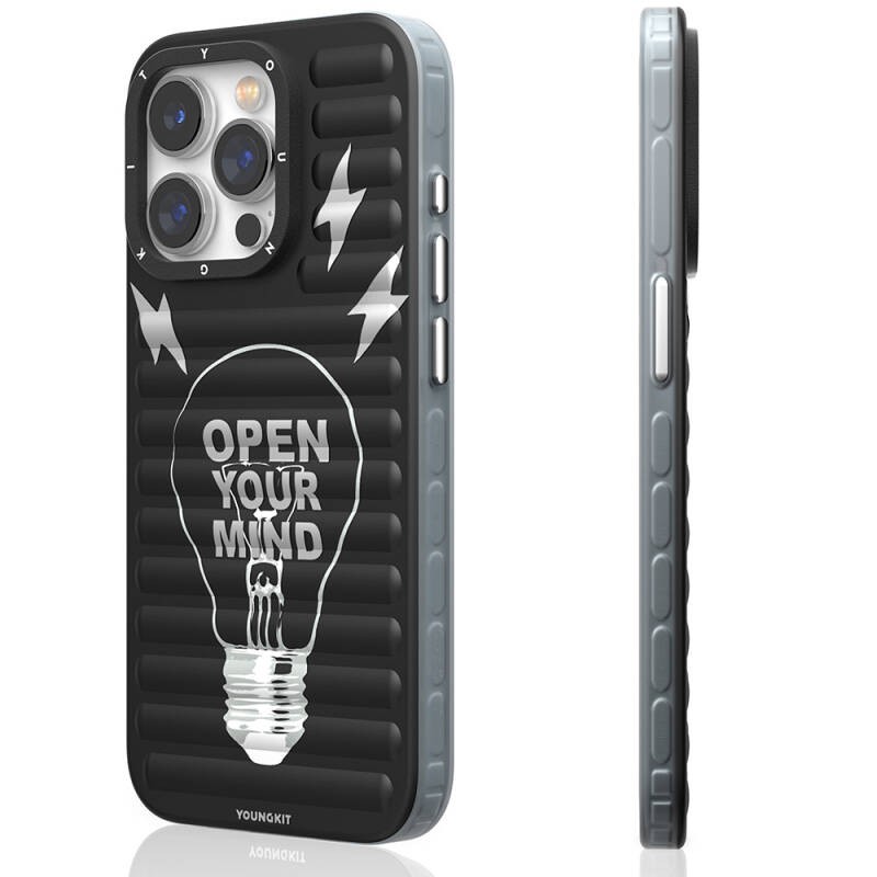 Apple iPhone 15 Pro Kılıf M-safe Şarj Özellikli Youngkit Open Mind Serisi Kapak - 5