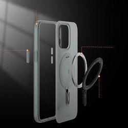 Apple iPhone 15 Pro Kılıf M-safe Şarj Özellikli Youngkit Rock Serisi Kapak - 2