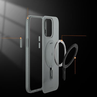 Apple iPhone 15 Pro Kılıf M-safe Şarj Özellikli Youngkit Rock Serisi Kapak - 2