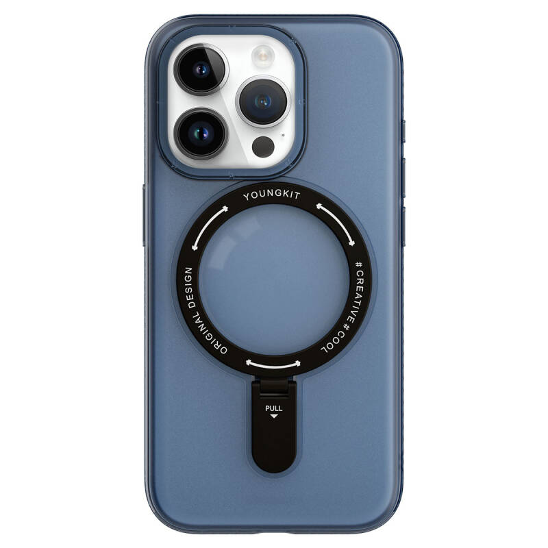 Apple iPhone 15 Pro Kılıf M-safe Şarj Özellikli Youngkit Rock Serisi Kapak - 1