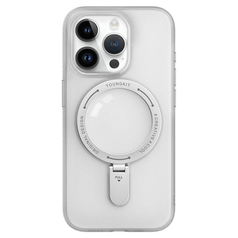 Apple iPhone 15 Pro Kılıf M-safe Şarj Özellikli Youngkit Rock Serisi Kapak - 6