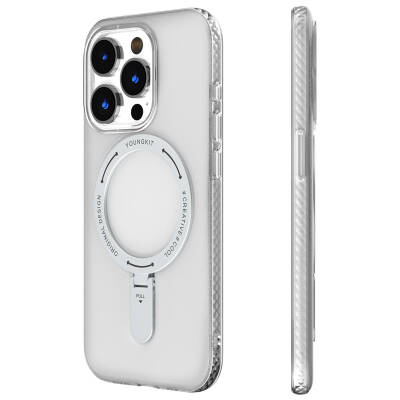 Apple iPhone 15 Pro Kılıf M-safe Şarj Özellikli Youngkit Rock Serisi Kapak - 11