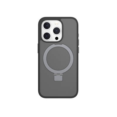 Apple iPhone 15 Pro Kılıf M-safe Şarj Özellikli Yüzük Standlı Lisanslı Switcheasy Magstand-M Kapak - Switcheasy