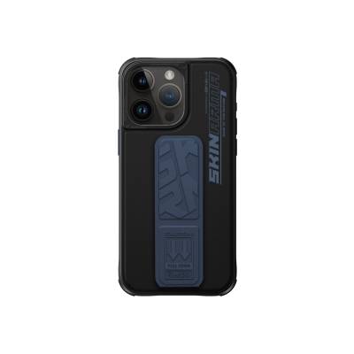 Apple iPhone 15 Pro Kılıf SkinArma Standlı Deri Görünümlü Slate Kapak - Skinarma