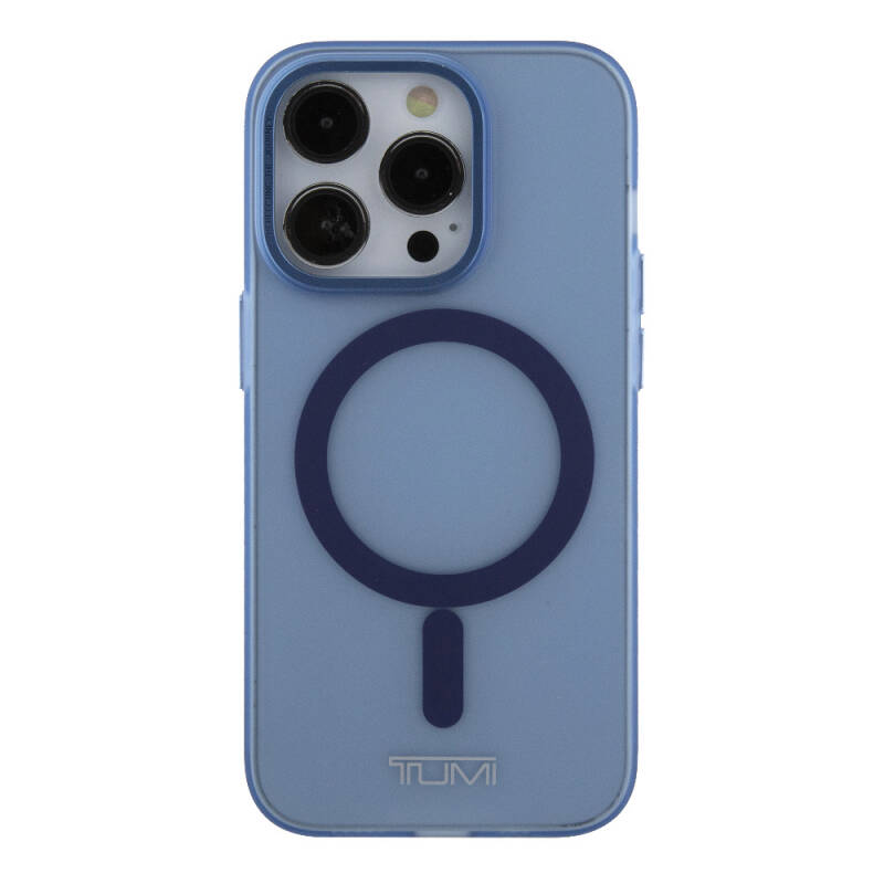 Apple iPhone 15 Pro Kılıf TUMI Orjinal Lisanslı M-safe Şarj Özellikli Buzlu Mat Kapak - 3