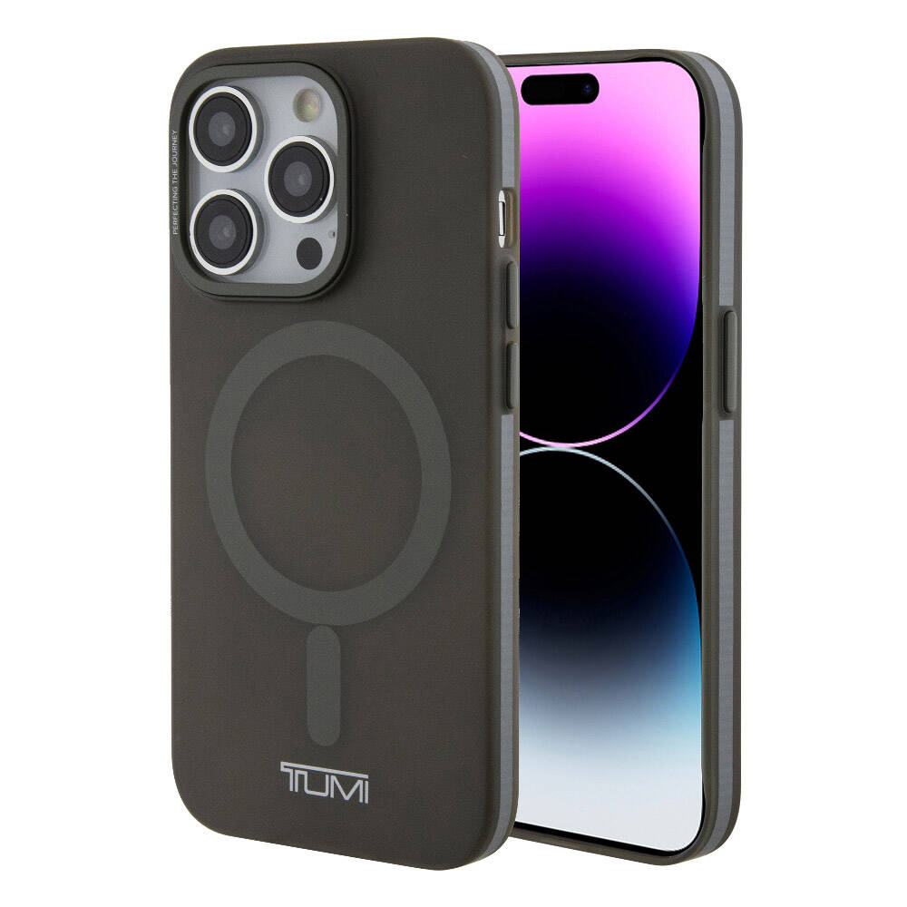 Apple iPhone 15 Pro Klf TUMI Orjinal Lisansl M-safe arj zellikli Buzlu Mat Kapak - Olive