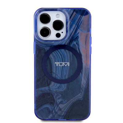 Apple iPhone 15 Pro Kılıf TUMI Orjinal Lisanslı M-safe Şarj Özellikli PC TPU Çift Katmanlı Sıvı Baskılı Kapak - 3