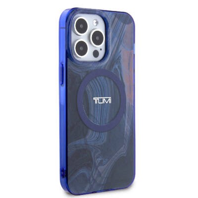 Apple iPhone 15 Pro Kılıf TUMI Orjinal Lisanslı M-safe Şarj Özellikli PC TPU Çift Katmanlı Sıvı Baskılı Kapak - 4