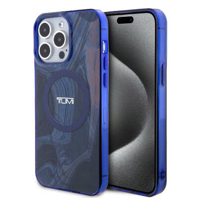 Apple iPhone 15 Pro Kılıf TUMI Orjinal Lisanslı M-safe Şarj Özellikli PC TPU Çift Katmanlı Sıvı Baskılı Kapak - 9