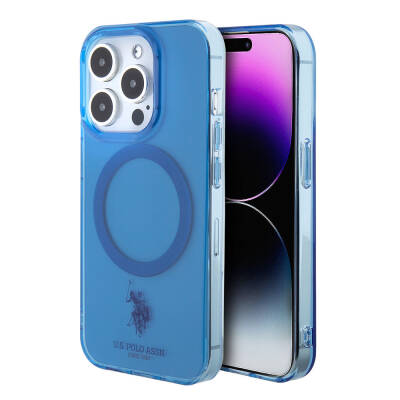 Apple iPhone 15 Pro Kılıf U.S. Polo Assn. Orjinal Lisanslı M-safe Şarj Özellikli Transparan Tasarım Kapak - U.S. Polo Assn.