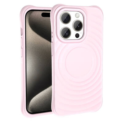 Apple iPhone 15 Pro M-safe Şarj Özellikli Airbagli Mat Görünümlü Zore Hepi Kapak - Zore