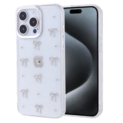 Apple iPhone 15 Pro Max Case Airbag Design Silvery Transparent Zore Kutup Cover - 3