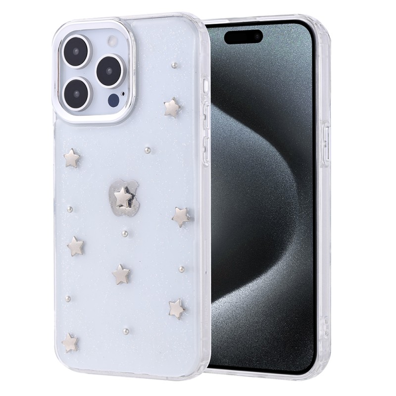 Apple iPhone 15 Pro Max Case Airbag Design Silvery Transparent Zore Kutup Cover - 4