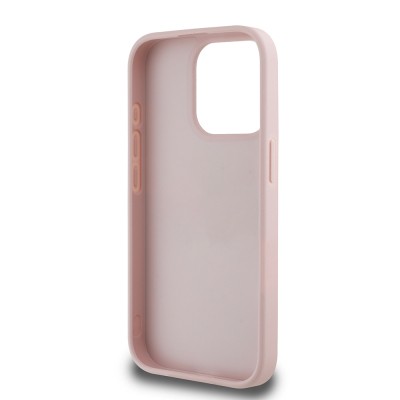 Apple iPhone 15 Pro Max Case Guess Original Licensed Rose Printed Large Metal Logo Design Cover - 17