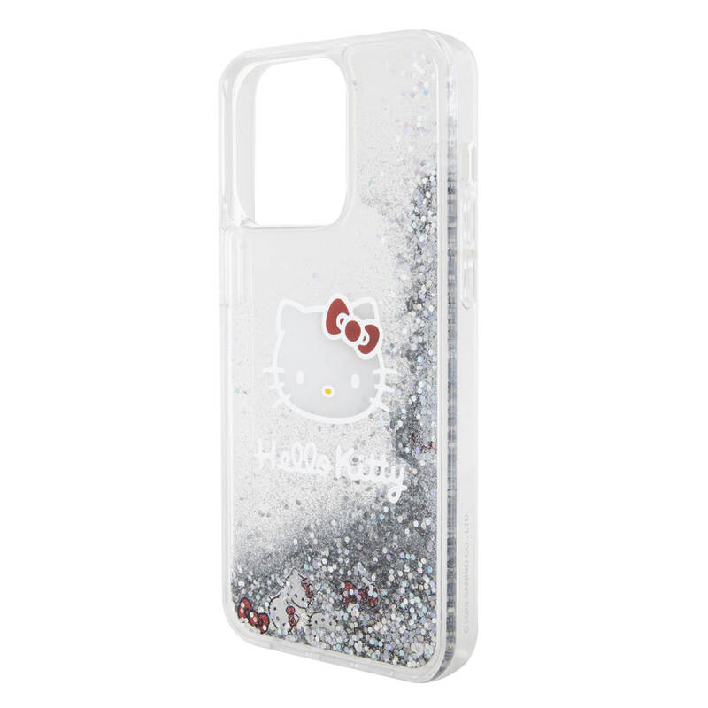 Apple iPhone 15 Pro Max Case Hello Kitty Original Licensed Iconic Liquid Glitter Cover - 6