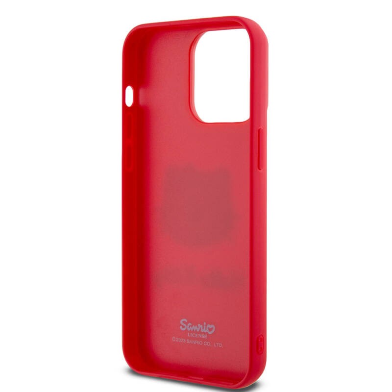 Apple iPhone 15 Pro Max Case Hello Kitty Original Licensed Text and Iconic Logo 3D Rubber Kitty Head Cover  - 16