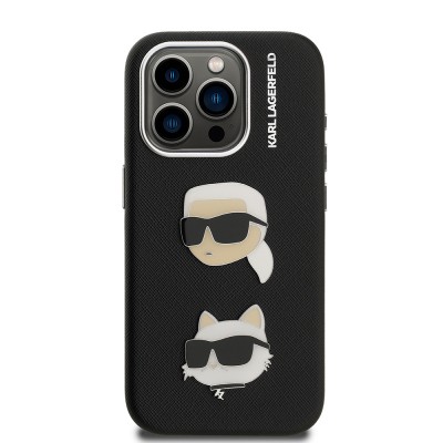 Apple iPhone 15 Pro Max Case Karl Lagerfeld Original Licensed K&C Heads Pins Cover - 5