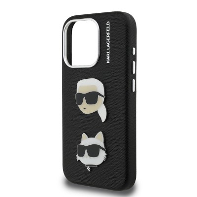 Apple iPhone 15 Pro Max Case Karl Lagerfeld Original Licensed K&C Heads Pins Cover - 8