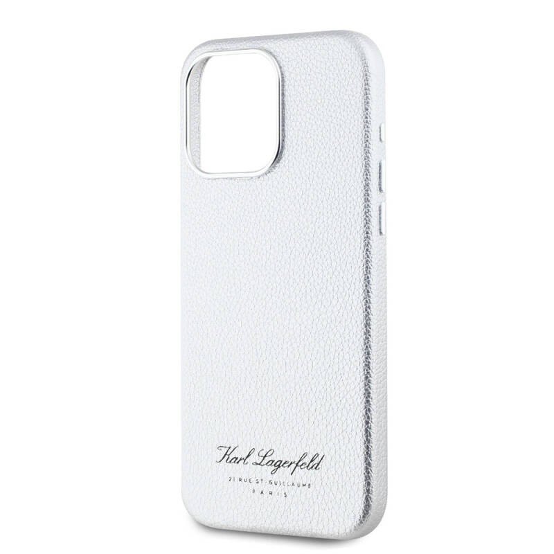 Apple iPhone 15 Pro Max Case Karl Lagerfeld Original Licensed KL Written Hotel Cover - 8