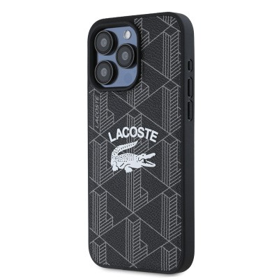 Apple iPhone 15 Pro Max Case Lacoste Original Licensed Magsafe Charging Mono Vintage Logo Cover - 3