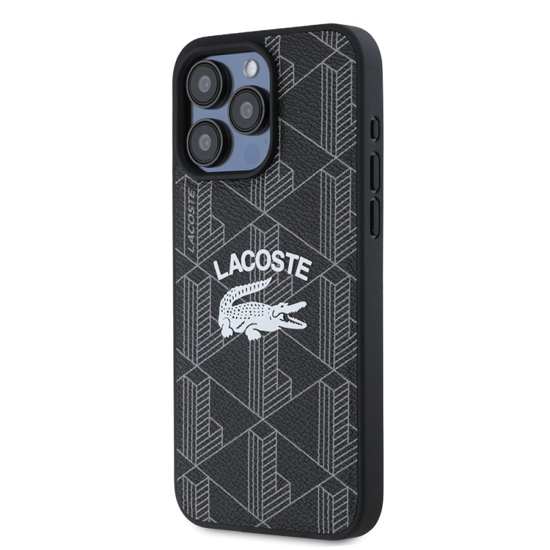 Apple iPhone 15 Pro Max Case Lacoste Original Licensed Magsafe Charging Mono Vintage Logo Cover - 3