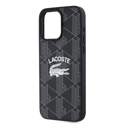 Apple iPhone 15 Pro Max Case Lacoste Original Licensed Magsafe Charging Mono Vintage Logo Cover - 4