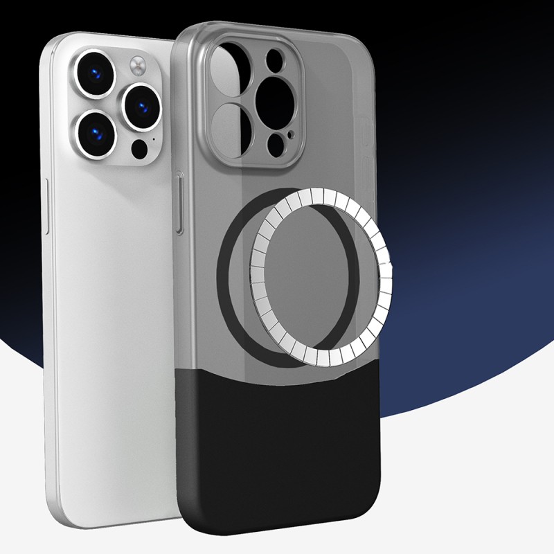 Apple iPhone 15 Pro Max Case M-Safe Charging Feature Magnetic Zore Double Cover - 6