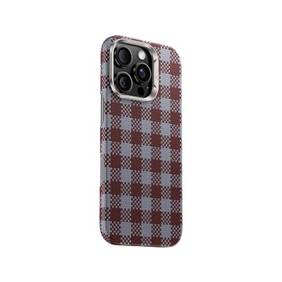 Apple iPhone 15 Pro Max Case M-safe Charging Feature Plaid Design Benks ArmorVichy Kevlar Cover - 7