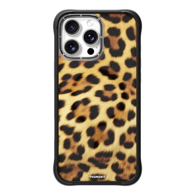 Apple iPhone 15 Pro Max Case M-safe Charging Feature Youngkit Leopard Series Cover - 3