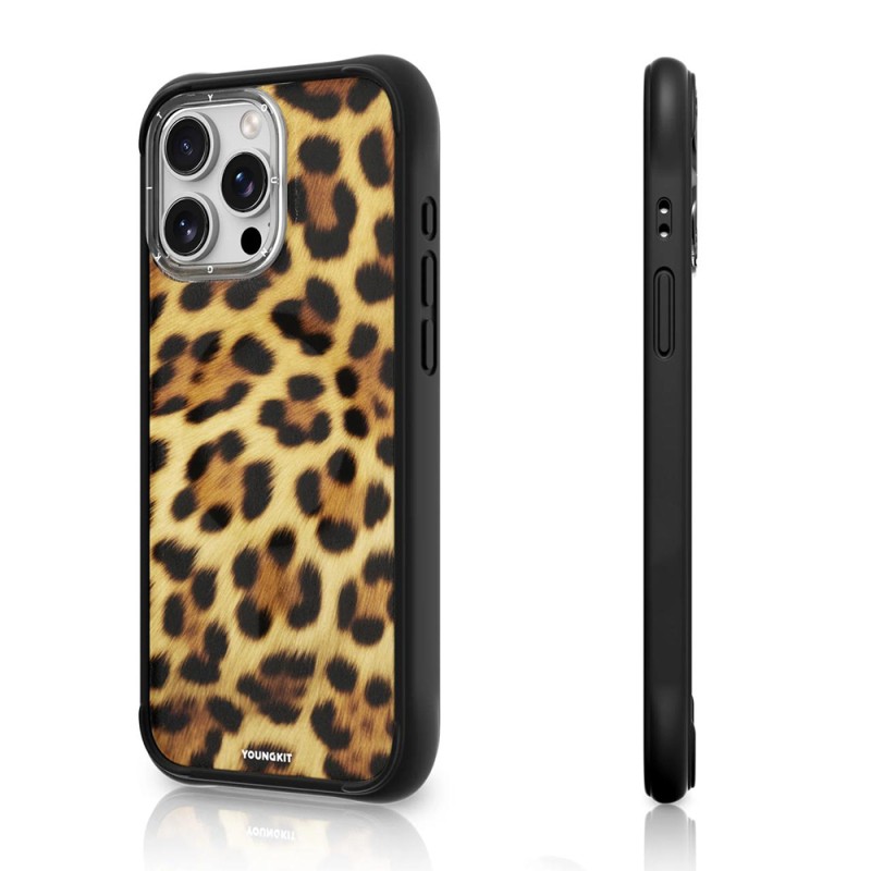 Apple iPhone 15 Pro Max Case M-safe Charging Feature Youngkit Leopard Series Cover - 6