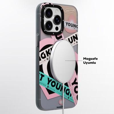 Apple iPhone 15 Pro Max Case Magsafe Charging Feature Airbag Double Layer Youngkit Flipped Series Cover - 10