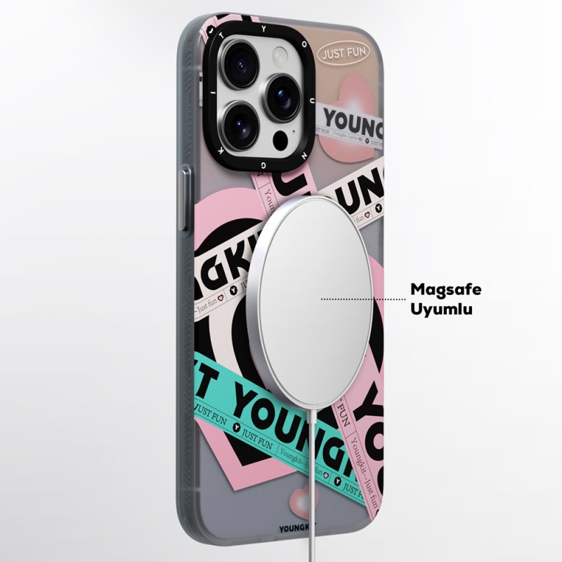 Apple iPhone 15 Pro Max Case Magsafe Charging Feature Airbag Double Layer Youngkit Flipped Series Cover - 10